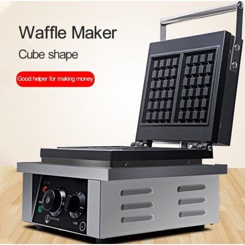 Waffle Maker Square Waffle Machine Commercial Electric Waffle Maker Crepe Maker Muffin Maker Coffee Milk Tea Shop 2000W