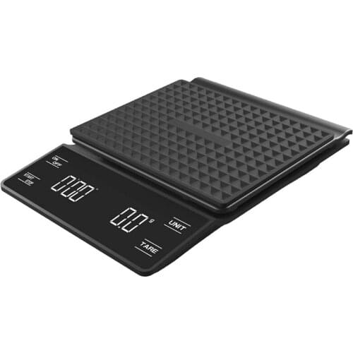 Coffee Scale with 3Kg/0.1G High Precision,Digital Multifunction Scale with Timer and LCD Display for Kitchen Weighing