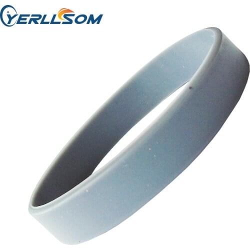 YERLLSOM 100pcs/Lot High Quality Customized Dark Gray Rubber Silicone Wristbands For Events B041502