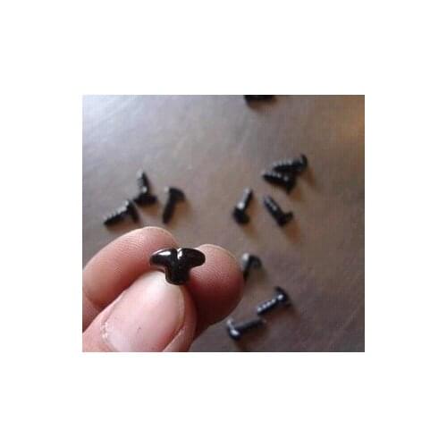 10*6mm black plastic toy noses with washers/200pcs/lot