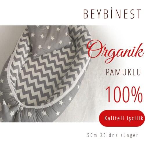 %100 Cotton Deluxe baby nest and baby care set 8 pieces