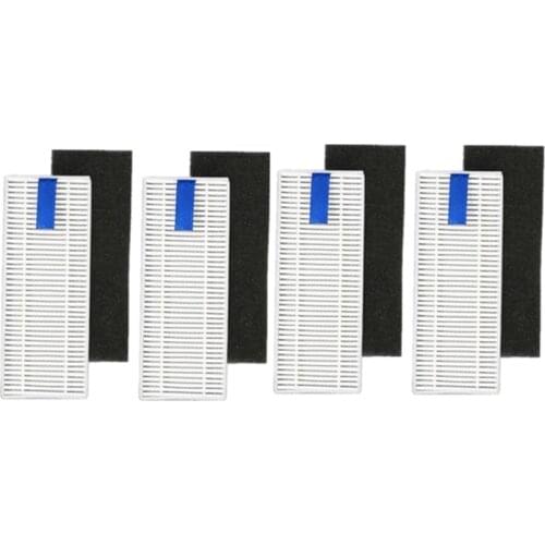 4pcs HEPA Filter + 4pcs Sponge Filter for Tefal RG6875 RG6825 Robotic Vacuum Cleaner Spare Parts Accessories
