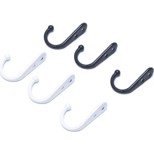 44*30mm Double Hole Eye-catching Coat Hooks Vintage Metal Clothes Bathroom Wall Hanger Door Hook For Clothes Hat Bag Hanging 1pc