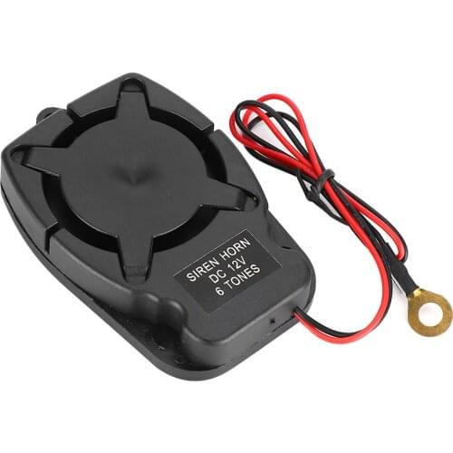 DC12V Car Vehicle Anti-Theft Alarm Speaker Horn 6 Sound 110db Security System Accessories DC12V Vehicle Anti-Theft Alarm