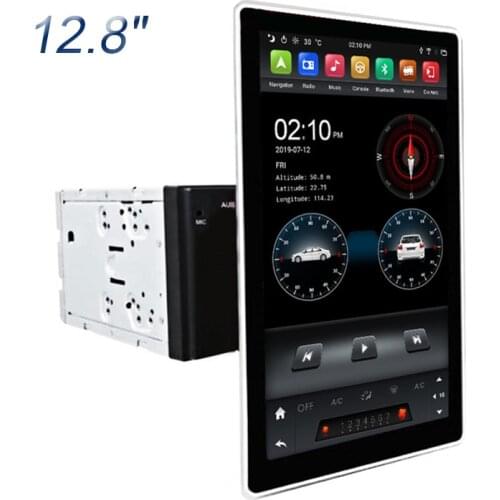 12.8" Tesla Style Android 8.1 Car Stereo RAM 4GB +ROM 32GB 2 DIN Universal Car multimedia radio GPS Navigation No DVD player