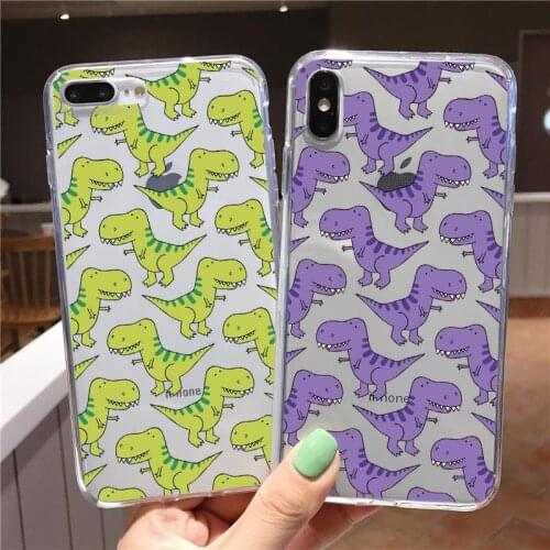Cute Dinosaur Case For Huawei Y5p Y8p Y6p Y7p Honor 9A 9S 9 C 10 10X 20 Lite 30S Pro 10i 8A 8X 9X Play 4T Nova 5T 7 Pro SE Funda