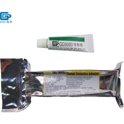 Net Weight 10/85 Grams Fast Curing Aluminum Soft Tube Packaging White GD9980 Thermal Conductive Adhesive Cement Glue Silicone ST