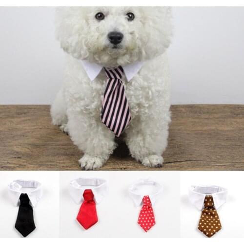 2021 Pet Animal Bowtie Collar Adjustable Bowknot Neck Tie Accessories Striped Bow Tie Collar Dog Cat Colorful Striped Bow Tie