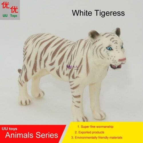 Hot toys:White Tiger(Tigress) Simulation model Animals kids toys children educational props