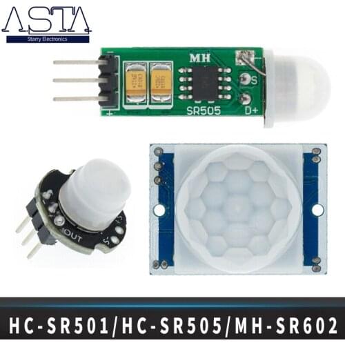 HC-SR501 HC-SR505 MH-SR602 Adjust IR Pyroelectric Infrared Mini PIR Human Sensor Detector Module Bracket for Arduino
