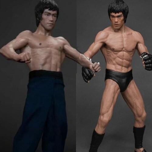 Bruce Lee Figure Statue The Dragon Double-headed Collection Model Toy Doll