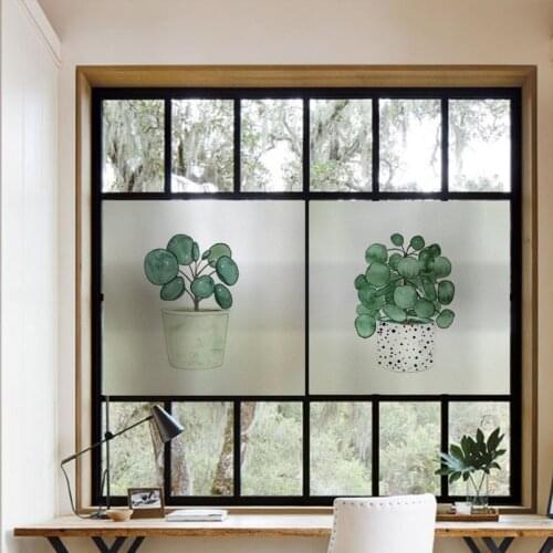 Customized glass stickers for bathroom windows transparent and opaque anti-peeping and shading frosted film window decals 120cm