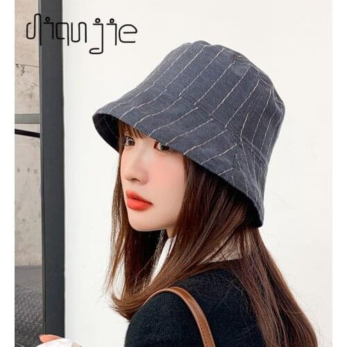 2021 spring Womens bucket hat Unisex Bob Caps Hip Hop Gorros Mens panama Summer Hat Beach Sun Fishing boonie Soft plaid cap