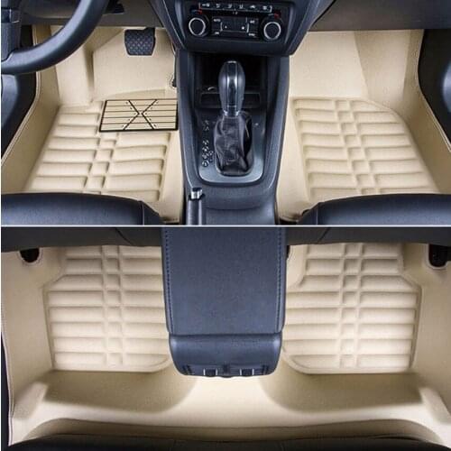 Leather car floor mats for volkswagen jetta mk6 6 2011 2012 2013 2014 2015 2016 2017 2018 accesorios rug carpet
