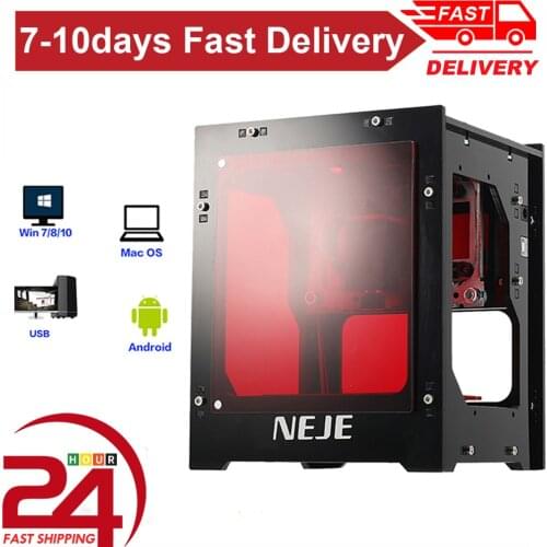 NEJE KZ 10W 450nm Mini CNC Laser Engraving Machine Smart Blue Light AI Mini Engraving Machine DIY Print Carving Machine
