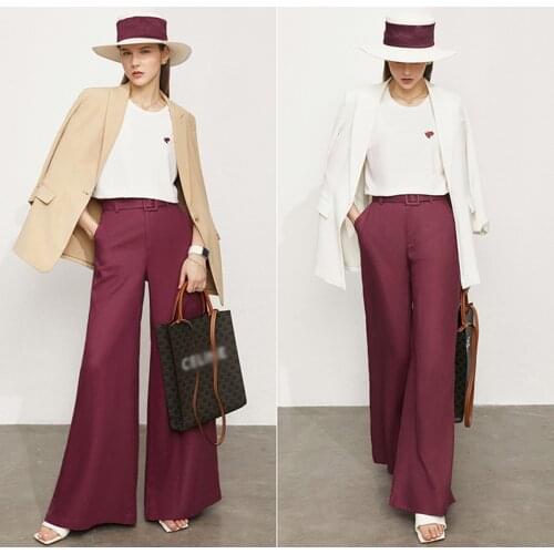 Summer New Fashion Suit For Women Offical Lady Linen Womens Shirt Solid Loose Womens Pants