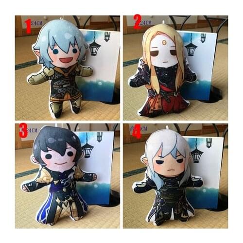 Anime Final Fantasy XIV Cosplay Cute Keychain Haurchefant Greystone Shoolbag Pendant Key rings Badge Plush Doll Pillow Gifts