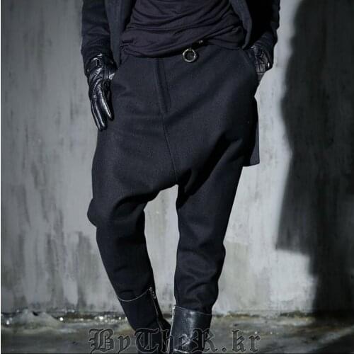 M-5xl Men Casual Harem Pants Personality Tide Flying Rat Pants Feet Pants Hairstylist Nightclub Cross Trousers 2020 Summer New