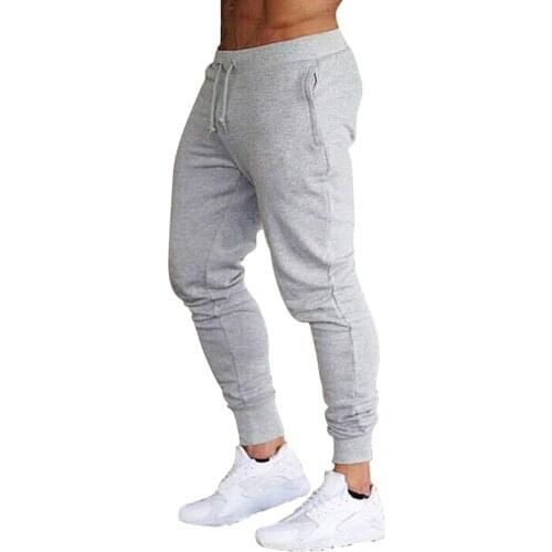 Mens Running Trouser Casual Pants Bodybuilding Pocket pants men Solid men clothing Active Slim streetwear pants ropa de hombre
