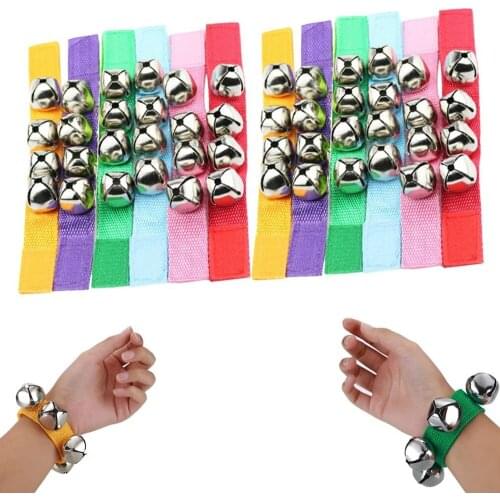 2pcs Wrist Bells Kids Jingles Shake Rattles Toy Percussion Educational Toys Baby Musical Infant Hand Jingles Percussion Gift
