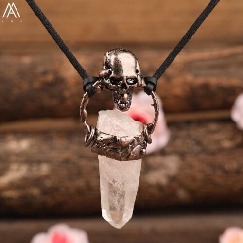 Natural Druzy Geode Agates Slab Beads Leather Necklace For Women Unique Quartz Crystal Stone Pendant Boho Jewelry Dropshipping