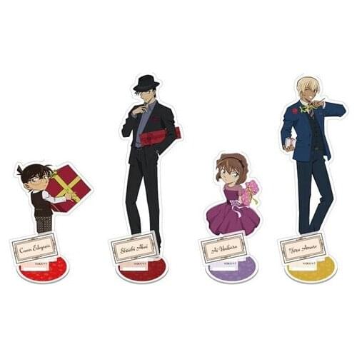 New Closed Acrylic Stand Model Desktop Toy Kudou Shinichi Furuya Rei Akai Shuichi Haibara Ai Party Anime Detective Conan Case
