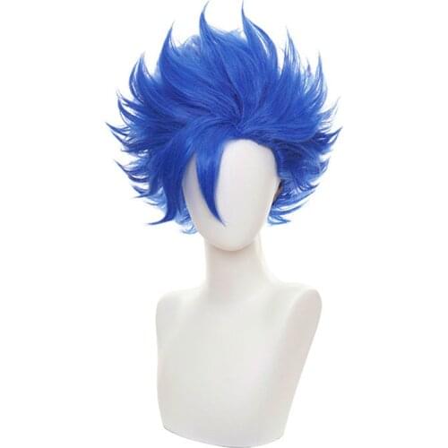 Anime SK∞ Shindo Ainosuke Cosplay Wig ADAM S Blue Short Fluffy Heat Resistant Synthetic Hair SK8 the Infinity SK Eight