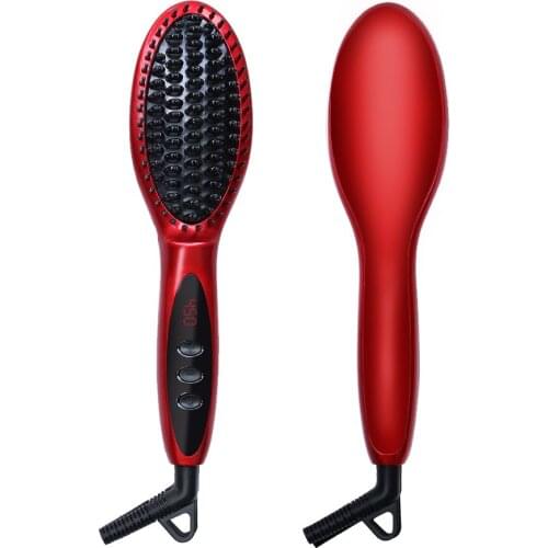 Professional Hair Straightening Brush Smoothing Electric Hairbrush Hot Comb Straightener Iron Hair Blower Brush Hair Styler