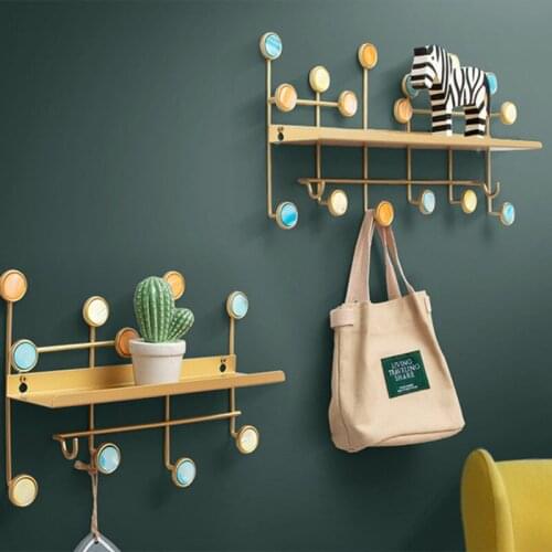 Nordic Wall Hooks Creative Shell Metal Coats Clothes Bag Hanger Keys Storage Holders Home Background Decoration Display Racks
