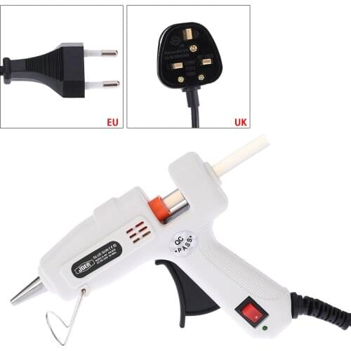 25W Hot Melt Air Glue Gun High Temp Heater Mini Gun Repair Heat tool W/ 50pcs Glue Sticks 1pc Stand for Metal/Wood Working