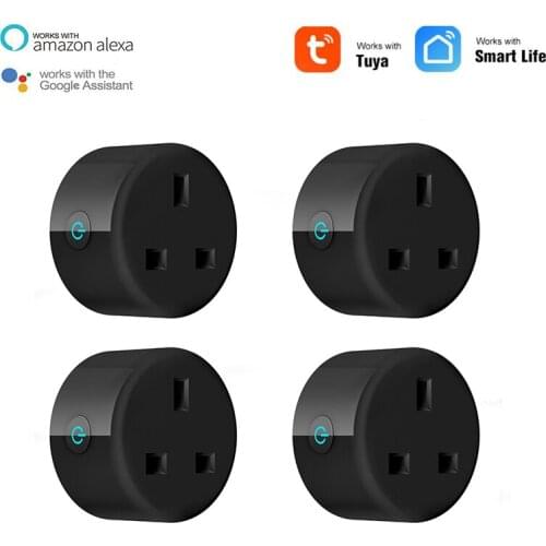 Tuya Smart WIFI Socket UK 10A Voice Timer Home Power Plug Tuya/Smart Life APP Wireless Remote Control Work With Alexa GoogleHome