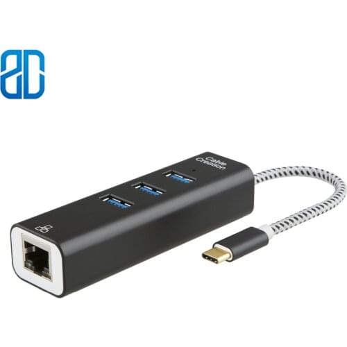 USB Type C Hub USB-C to 4-Port USB 3.0 Hub Adapter Compatible Chromebook Pixel Samsung Mouse Keyboard Flash Driver Thunderbolt 3