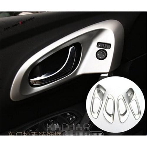 Yimaautotrims Matte / Carbon Fiber Look Interior For Renault Kadjar 2016 - 2020 Inner Door Handle Bowl Cover Trim Accessories