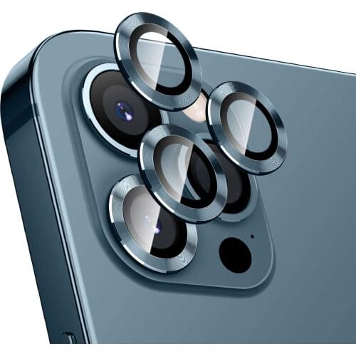 Camera Lens Protector For IPhone 12 Pro Max Metal Ring Lens Tempered Glass Film On For IPhone 12 Mini Lens Camera Cover 3 Pieces