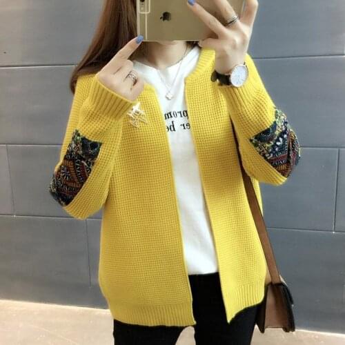 2021 Spring Autumn Knitting Sweater Cardigan Women Short Style Korean Clothing Plus Size Long Sleeve Outerwear Thick Female