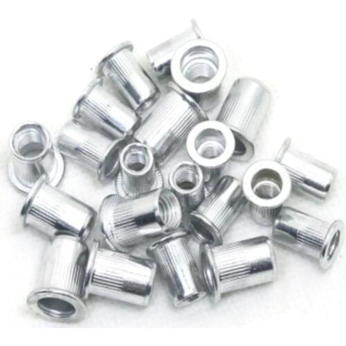 20-50Pcs Aluminum rivet nut M3 M4 m5 M6 M8 M10 Flat Head Rivet Nuts Set Nuts Insert Riveting