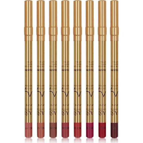 8 Colors Sweat-resistant Lasting No shading Lip Pencil Contour Pen Easy Colored Lipliners Set
