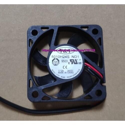 Brand new 5010 5cm cooling fan 5010H24S 24V 0.12A 2wires