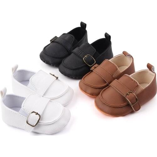 Black Baby Shoes Soft Sole Crib Shoes Baby Boy Infant White Leather Boy Sneakers Baby Boy Moccasin Shoes