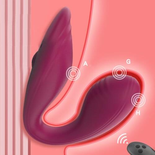 Double Vibrators U Silicone Stimulator Wireless Vibrators G Spot Vagina Clitoris For Women Stimulator Dildo Sex Toys For Couples