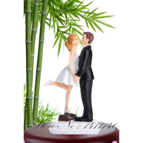 Love Kiss Wedding Cake Topper figurine Custom Colors Available In event party supplies decoration
