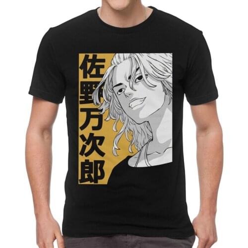 Tokyo Revengers Sano Manjiro T-shirt Mens Streetwear T Shirt Short Sleeve Cotton Anime Manga Tshirt Urban Tee Tops