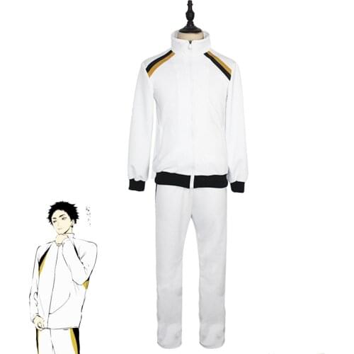 Haikyuu!! Fukurodani Academy Cosplay Costume Kotaro Bokuto Jacket+Pants Uniform Akaashi Keiji Jersey Volleyball Team Sportswear