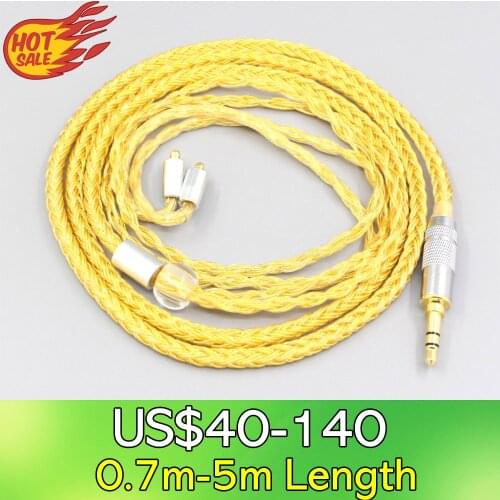LN007371 16 Core OCC Gold Plated Braided Earphone Cable For Acoustune HS 1695Ti 1655CU 1695Ti 1670SS