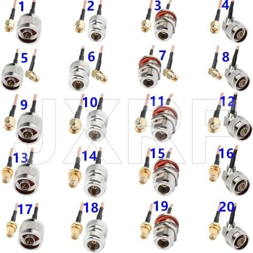 SMA Male female to N Male Right angle female Bulkhead RG316 Pigtail Cable RF Coaxial Cables Jumper Cable