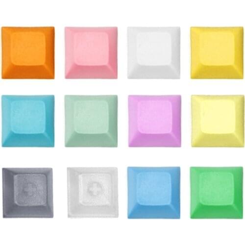 LX9B 100 Keys PBT Keycaps Backlit 1U DSA Profile Mixded Color Transparent Keycaps for Mechanical Keyboard MX Switches