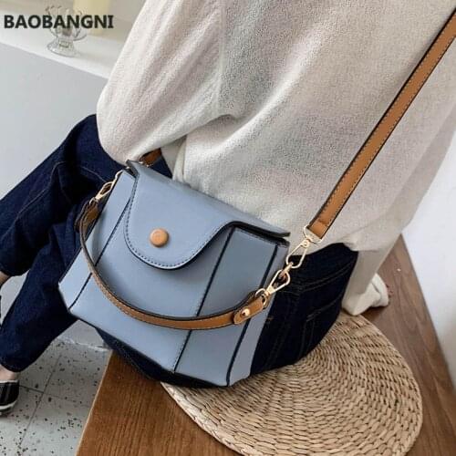 Small Bag New Net Red Fashion Female Bag Western Style Hit Color Messenger Bag Single Shoulder Bucket Bag