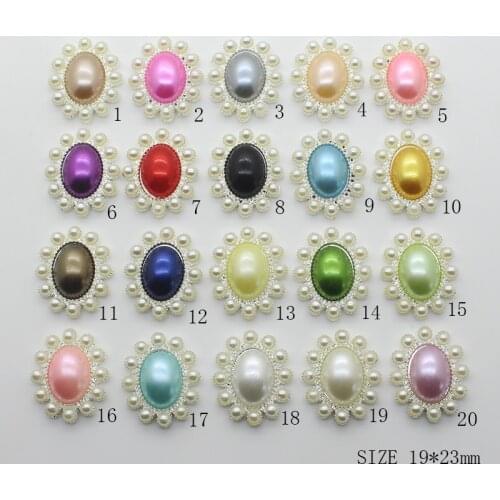 ZMASEY Sale Prices Metal Pearl Buttons 19*23mm 10Pcs/Lot Alloy Sewing Handwork Flatback Wedding Decor Silver Button Accessories