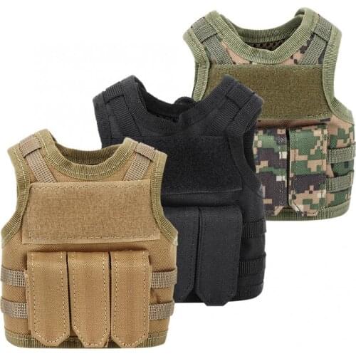 Outdoor Multi-function Tactics Beer Bottle Cover Mini Drinking Bottle Vest Shape DIY Drinks Decoration Tactics Bottle Vest Cover