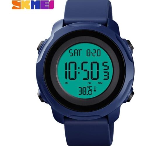 Body Temperature Measurement Digital Sport Watches For Men Chrono Calendar Electronic Clock 50M Waterproof Mens Watches SKMEI